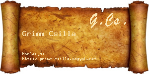Grimm Csilla névjegykártya